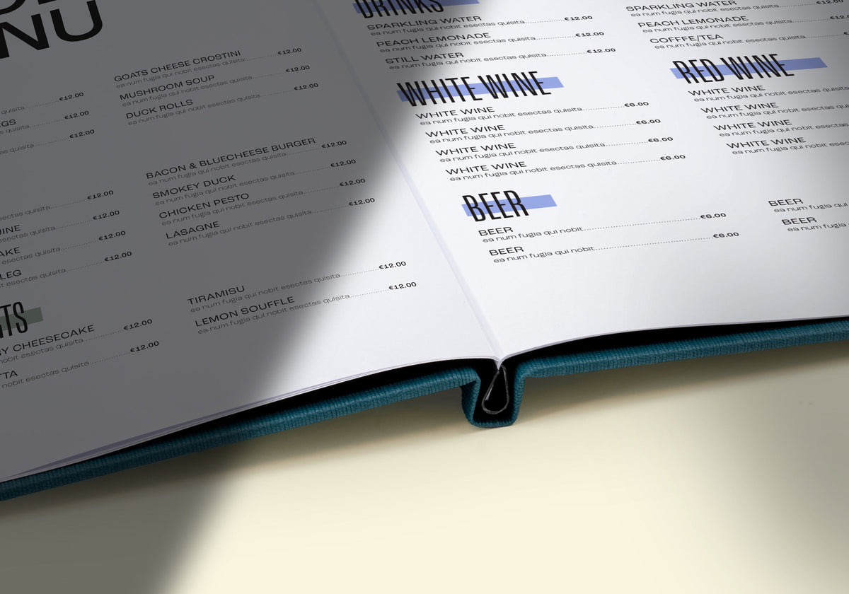 Menu Paper Inserts – Print-Ready Hospitality V-Paper – Peleman ...