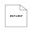 21.7 x 21.7 size
