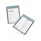 A4 Portrait / Vegan Leather - Aqua Blue / Design online