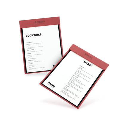 Magnetic Drinks Menu Holder | A4 & A5 Magnetic Menu Cover for Bars & Restaurants - Drinks menus - Peleman Industries NV