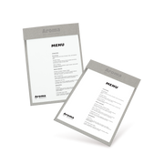 Two clipboard menus with a gray and white color scheme on a white background.
