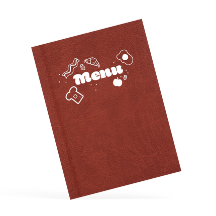 A classy clamp card with a green cover featuring a white 'bistro organic' logo.