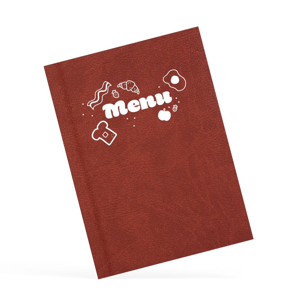 A classy clamp card with a green cover featuring a white 'bistro organic' logo.