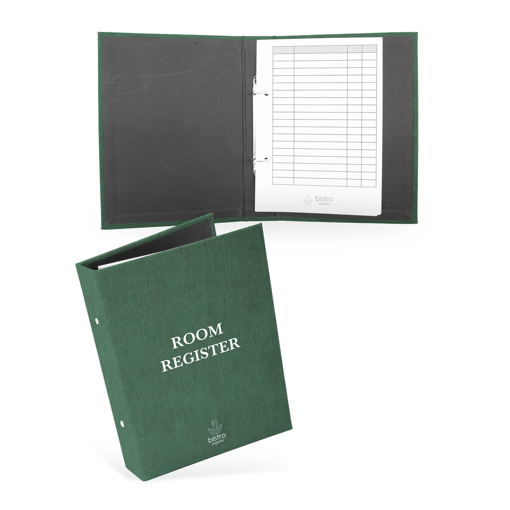Room Register folder with rings