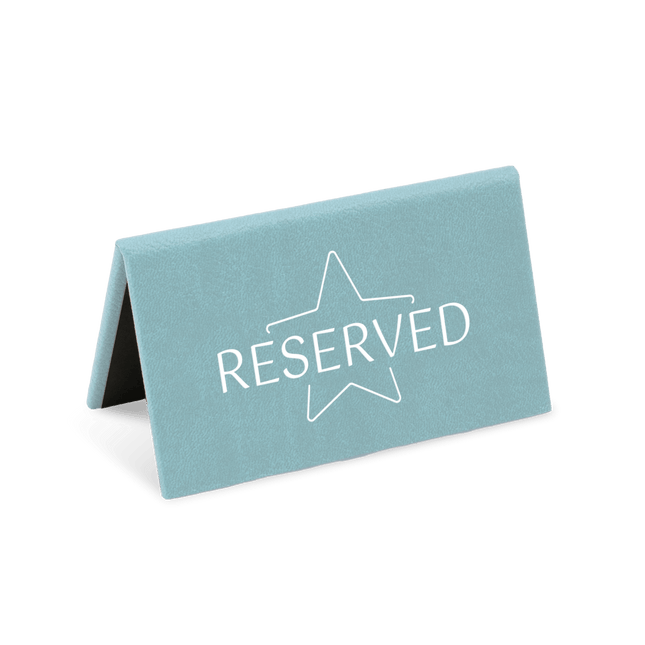 Blauw Reservatiebord op Maat van Horeca