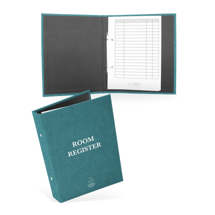 Blauwe Gastenboek met Logo voor Hotels