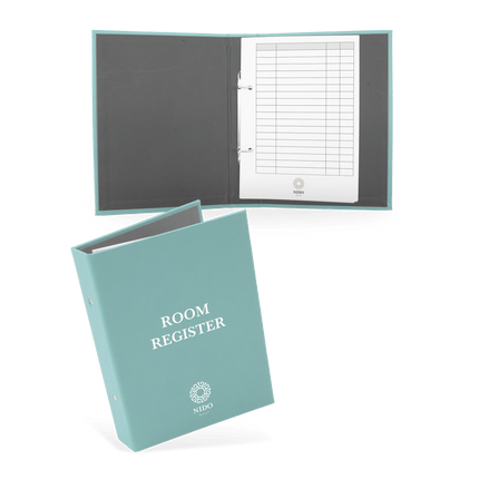 Blauwe Gastenboek met Logo voor Hotels