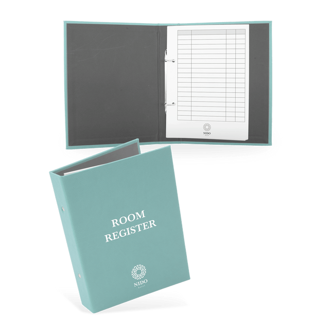 Blauwe Gastenboek met Logo voor Hotels