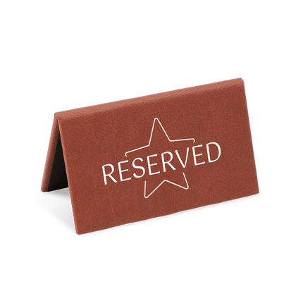 Bruin Reservatiebord op Maat voor Bistro's