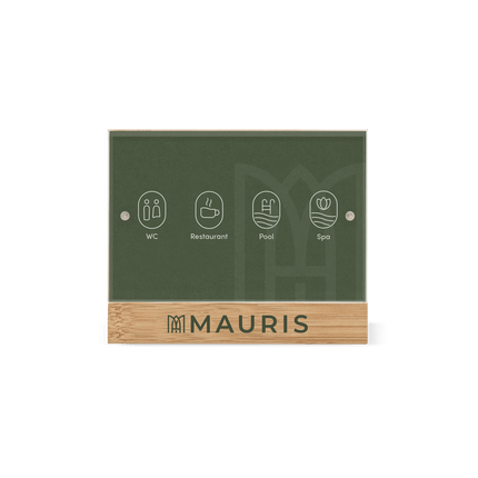 Display dat Personaliseerbaar is met Logo voor Hotels