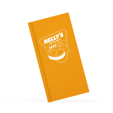 Gele Menukaart met Schuifsysteem met Logo voor Brasseries