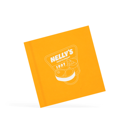 Gele Vierkante Menukaart Gepersonaliseerd voor Restaurants