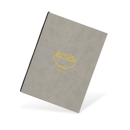 Grijze Menukaart met Elastiek op Maat voor Restaurants