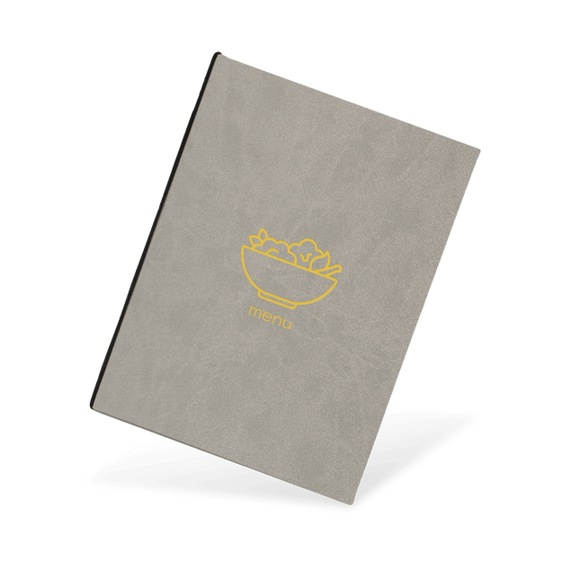 Grijze Menukaart met Elastiek op Maat voor Restaurants