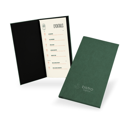 Groene Drankkaart met Logo voor Cocktailbar