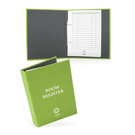 Groene Gastenboek met Ringen voor Hotels