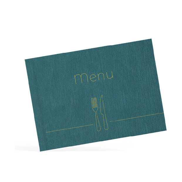 Groene Liggende Menukaart met Logo voor Bistro