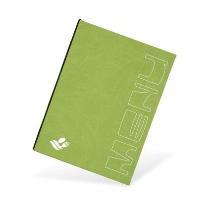 Groene Menukaart met Elastiek Gepersonaliseerd voor Horeca