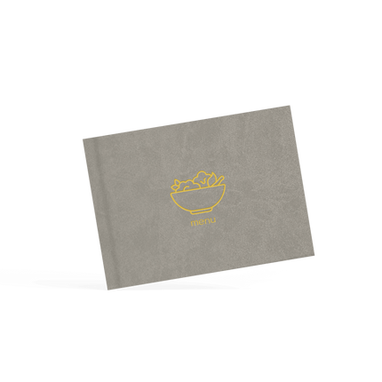 Leren Liggende Menukaart voor Brasseries