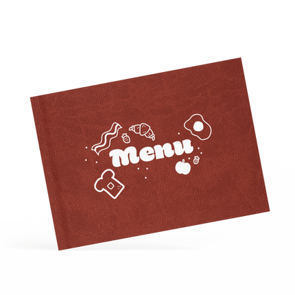 Leren Liggende Menukaart op Maat van Horeca