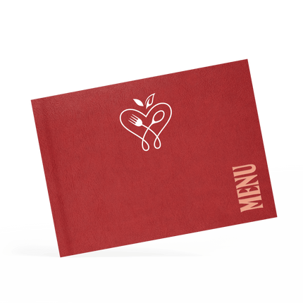 Leren Liggende Menukaart op Maat van Restaurants