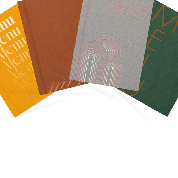 Premium Menukaarten met verschillende Designs