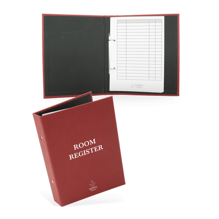 Rode Gastenboek Personaliseerbaar voor Hotel