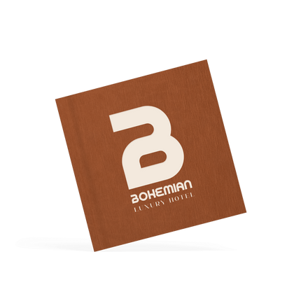 Vierkante Menukaart met Logo voor Hotels