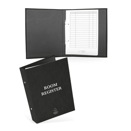 Zwarte Gastenboek met ogo voor Hotels
